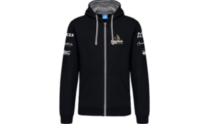 Sweatshirt padel a capuche et zip pour homme noir avec ecriture de la marque Barcelona Padel Tour